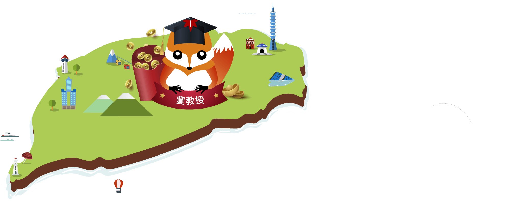 豐教授|台灣與全球地圖